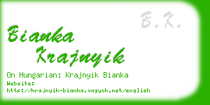 bianka krajnyik business card